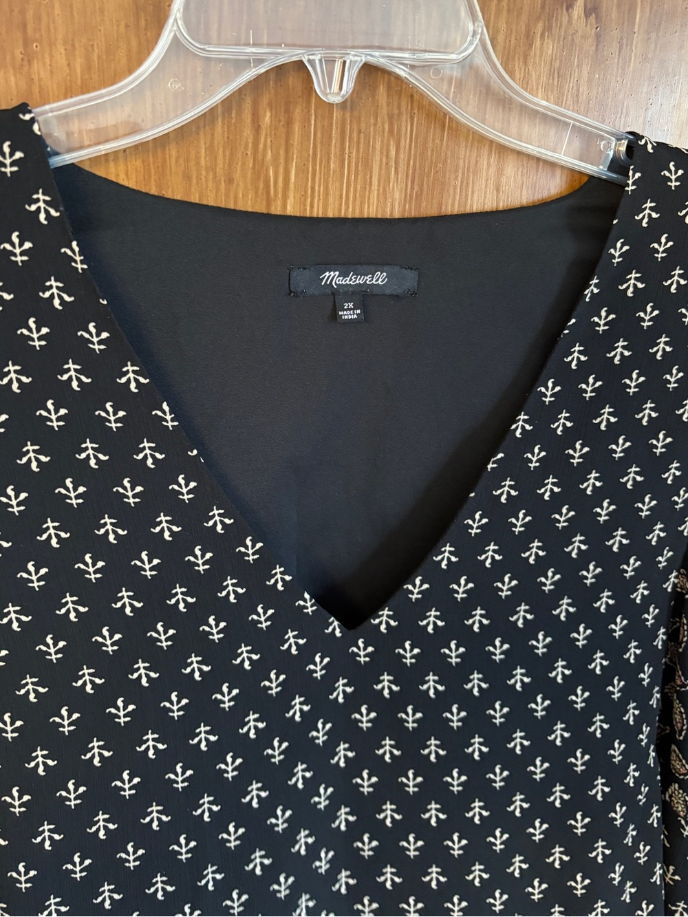 EUC Madewell Sheer-Sleeve Blouse in Brushstroke Paisley Mix Print | Women’s 2X - Picture 2 of 16